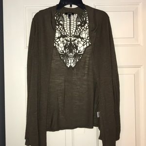 Olive green cardigan